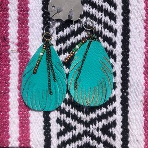 tourqouis dangle earrings